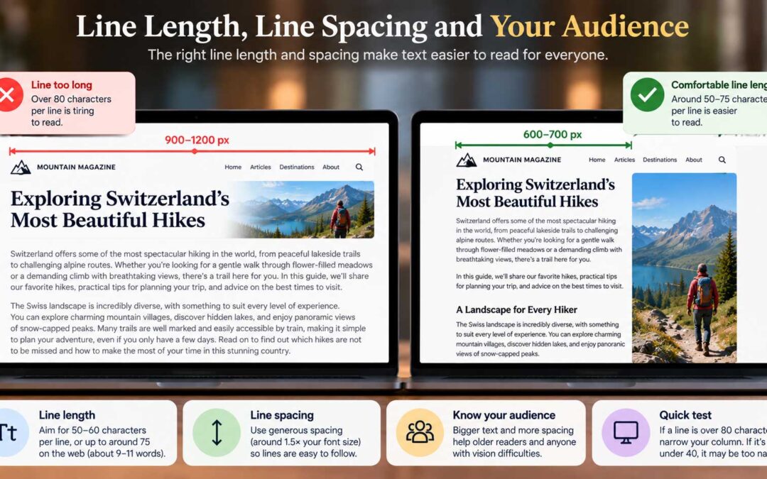 Line Length, Line Spacing and Your Audience