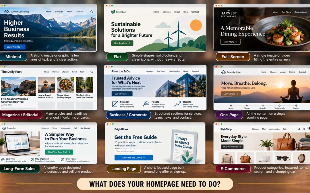 What Kind of Homepage Does Your Business Need?