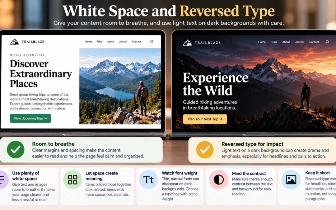 White Space and Reversed Type